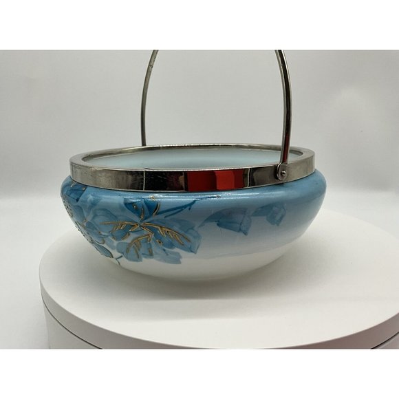 Hand Painted Satin Glass Bon Bon Dish - Picture 9 of 16